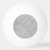 Elegant Silver Glitter Pingpongbal (Achterkant)