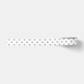 Elegant Silver Glitter Polka Dots Pattern Grosgrain Lint (Voorkant)