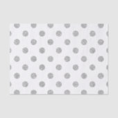 Elegant Silver Glitter Polka Dots Pattern Tissuepapier (Voorkant)