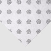 Elegant Silver Glitter Polka Dots Pattern Tissuepapier (Detail)