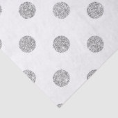 Elegant Silver Glitter Polka Dots Pattern Tissuepapier (Detail)