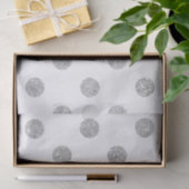 Elegant Silver Glitter Polka Dots Pattern Tissuepapier (Geschenk)