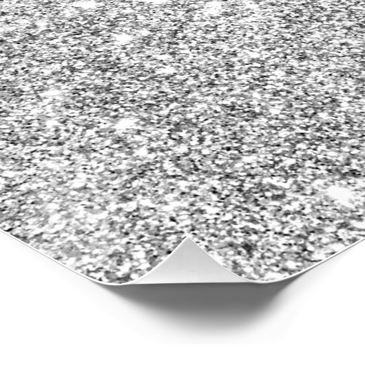 Elegant Silver Glitter Poster (Hoek)