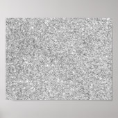 Elegant Silver Glitter Poster (Voorkant)