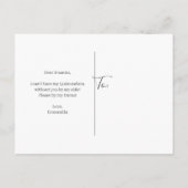 Elegant Silver Glitter Quinceanera Dama Voorstel Uitnodiging Briefkaart (Achterkant)