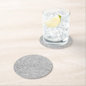 Elegant Silver Glitter Ronde Kartonnen Onderzetter (Insitu)