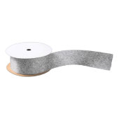 Elegant Silver Glitter Satijnen Lint (Spoel)