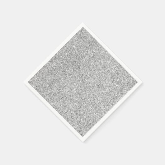 Elegant Silver Glitter Servetten (Hoek)
