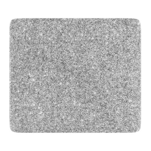 Elegant Silver Glitter Snijplank (Voorkant)