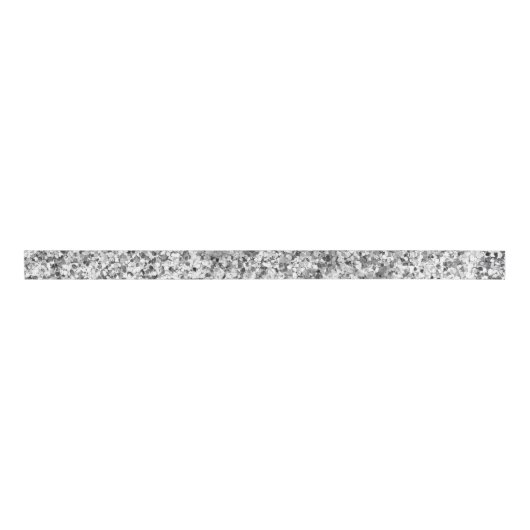 Elegant Silver Glitter Sparkle Grosgrain Lint (Voorkant)