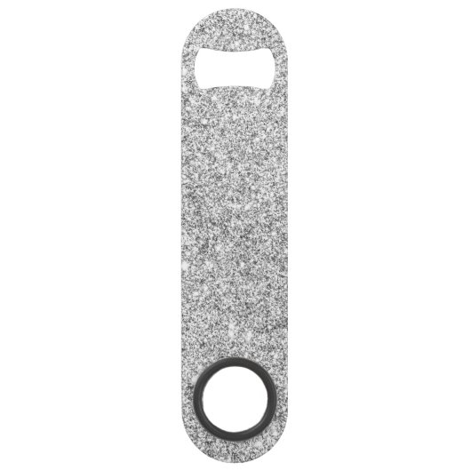 Elegant Silver Glitter Speed Flessenopener (Achterkant)