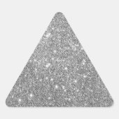 Elegant Silver Glitter Sticker (Voorkant)