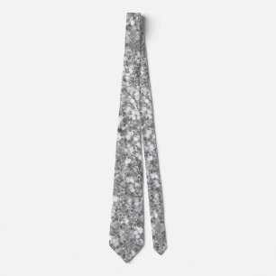 Elegant Silver Glitter Stropdas