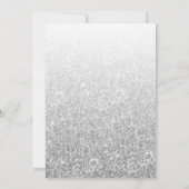 Elegant Silver Glitter Sweet 16 Birthday Kaart (Achterkant)