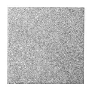 Elegant Silver Glitter Tegeltje