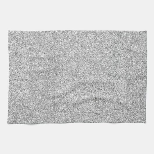 Elegant Silver Glitter Theedoek (Horizontaal)