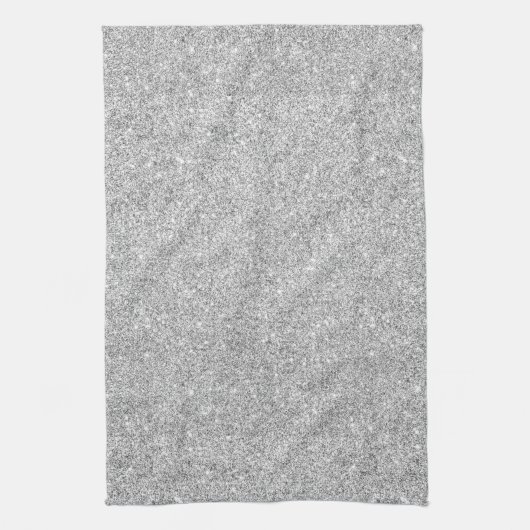 Elegant Silver Glitter Theedoek (Verticaal)