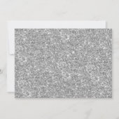 Elegant Silver Glitter Typografie 80th Birthday Kaart (Achterkant)