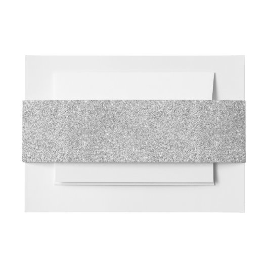 Elegant Silver Glitter Uitnodigingen Wikkel (Voorkant Voorbeeld)