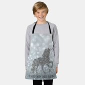 Elegant Silver Glitter Unicorn , Bokeh Schort (Gedragen)