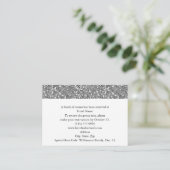 Elegant Silver Glitter Watch Hotel en Richtingen Informatiekaartje (Staand voorkant)