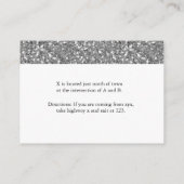 Elegant Silver Glitter Watch Hotel en Richtingen Informatiekaartje (Achterkant)