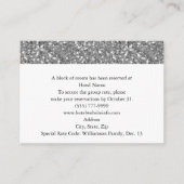 Elegant Silver Glitter Watch Hotel en Richtingen Informatiekaartje (Voorkant)