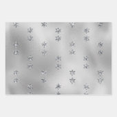 Elegant Silver Glitter Wrapping Paper Sheets (Voorkant 3)