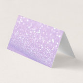 Elegant Silver Glittery Bokeh Hartelijk dank voor  Visitekaartje (Achterkant)