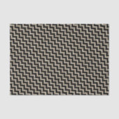 Elegant Silver Gold Glitter Chevron in Black Tissuepapier (Voorkant)