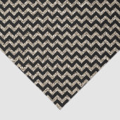 Elegant Silver Gold Glitter Chevron in Black Tissuepapier (Detail)