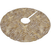 Elegant Silver Gold Glitter Winter Foliage Luxe Kerstboom Rok (Gekanteld)