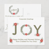 Elegant Silver/Gold Happy Holiday-kaart Feestdagenkaart (Voorkant / Achterkant)