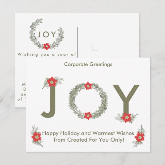 Elegant Silver/Gold Happy Holiday-kaart Feestdagenkaart (Voorkant / Achterkant)