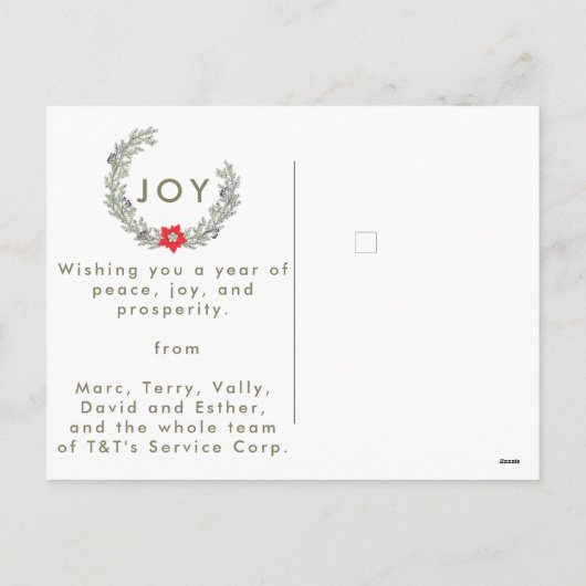 Elegant Silver/Gold Happy Holiday-kaart Feestdagenkaart (Achterkant)