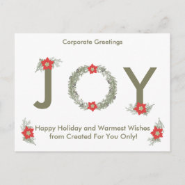 Elegant Silver/Gold Happy Holiday-kaart Feestdagenkaart