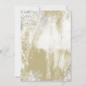 Elegant Silver Gold Lijst Wedding Invitation Kaart (Achterkant)