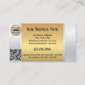 Elegant Silver Gold Loyalty Visitekaartje (Achterkant)