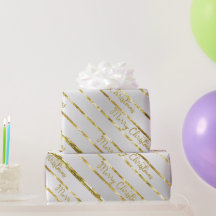 Elegant Silver Gold Merry kerst