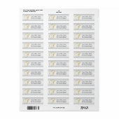 Elegant Silver Gold Monogram Letter's Return Etiket (Full Sheet)