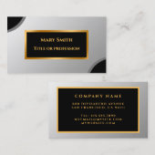 Elegant Silver Gold Professional Visitekaartje (Voorkant / Achterkant)