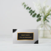 Elegant Silver Gold Professional Visitekaartje (Staand voorkant)