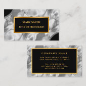 Elegant Silver Gold Silk Visitekaartje (Voorkant / Achterkant)