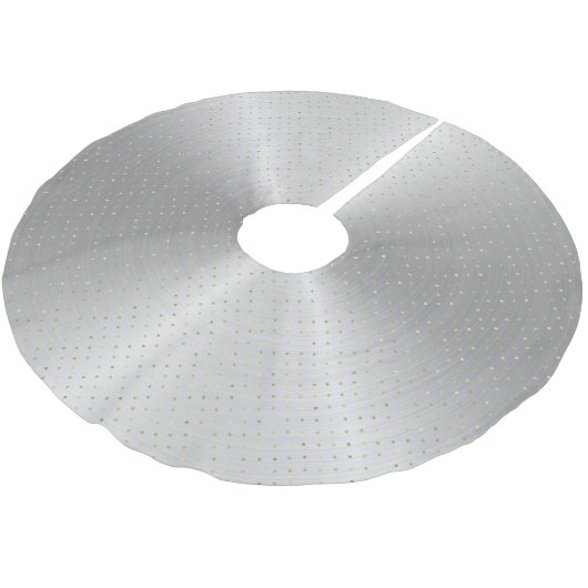 Elegant Silver Gold Stippen Kerstmis Kerstboom Rok (Gekanteld)