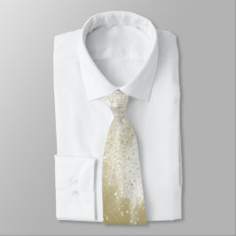 Elegant Silver Gold Wedding Groomsmen Stropdas