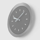 Elegant Silver Gray Grote Klok (Hoek)