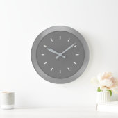 Elegant Silver Gray Grote Klok (Huis)
