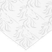 Elegant Silver Gray Horse Pattern op White Medium Tafelloper (Hoek)