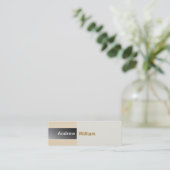 Elegant Silver Gray Mini Visitekaartje (Staand voorkant)
