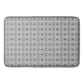 Elegant Silver Gray Pattern Badmat (Voorkant)